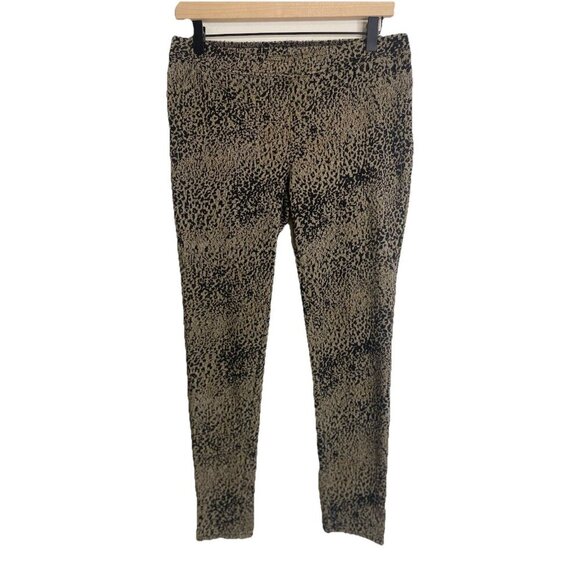 Free People Knit Leggings in Leopard Print Combo Vintage Tan Beige Size SP - Picture 1 of 9
